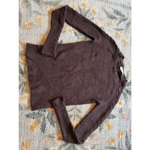 Malika Cashmere 100% Brown Cashmere Sweater Small